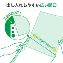 リクエスト 広い間口で出し入れしやすいクリヤーポケット　Ａ４・３０穴（生地厚０．０６ｍｍ）　中厚口・２０枚パック