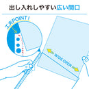 リクエスト 広い間口で出し入れしやすいクリヤーポケット　Ａ４・３０穴（生地厚０．０６ｍｍ）　中厚口・５０枚パック