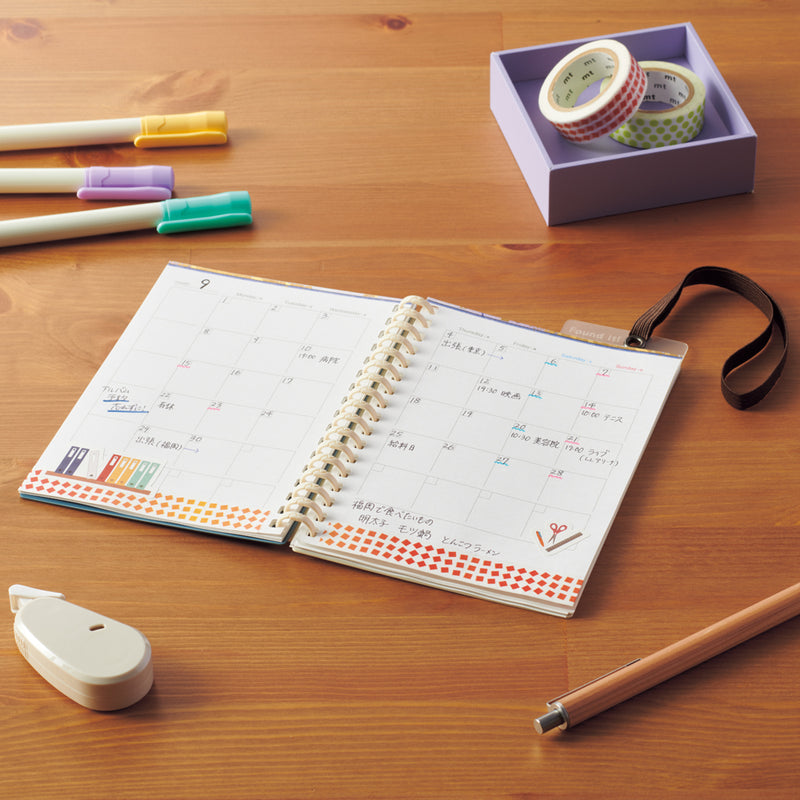 オープンリングノート＜適合リーフ＞日付フリーマンスリー Ａ６