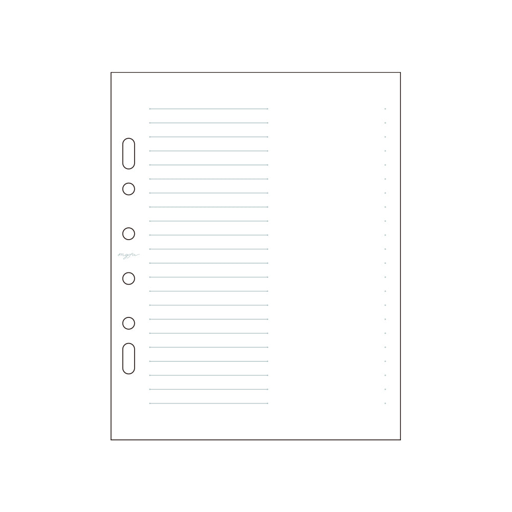 ｍｙｆａ　アレンジペーパーリフィル（ハーフ横罫）