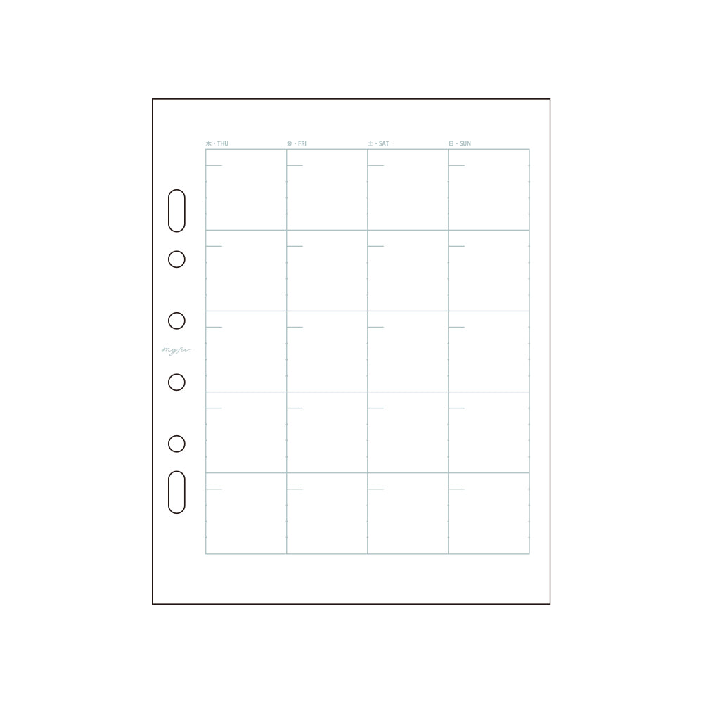 ｍｙｆａ　アレンジペーパーリフィル（フリーマンスリー）