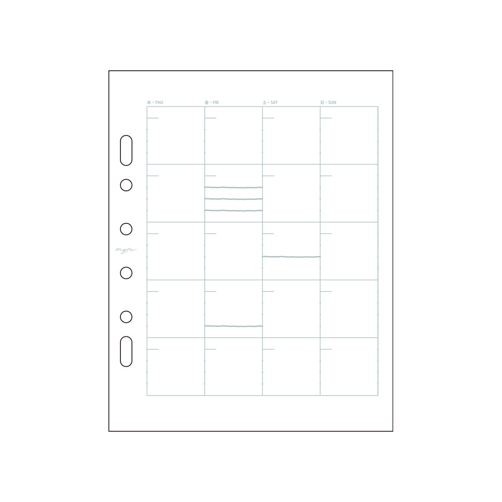 ｍｙｆａ　アレンジペーパーリフィル（フリーマンスリー）