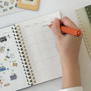 オープンリングノート＜適合リーフ＞日付フリーマンスリー　Ａ６