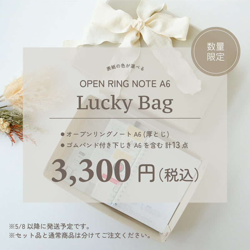 【販売終了】リヒトラブのラッキーバッグ　オープンリングノート　Ａ６　厚とじ