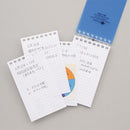 AQUA DROPs ツイストノート（メモサイズ）　リーフ４０枚