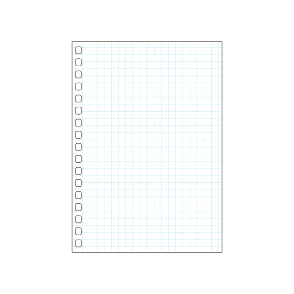 オープンリングノート・ツイストノート＜適合リーフ・薄色方眼罫＞　Ａ６